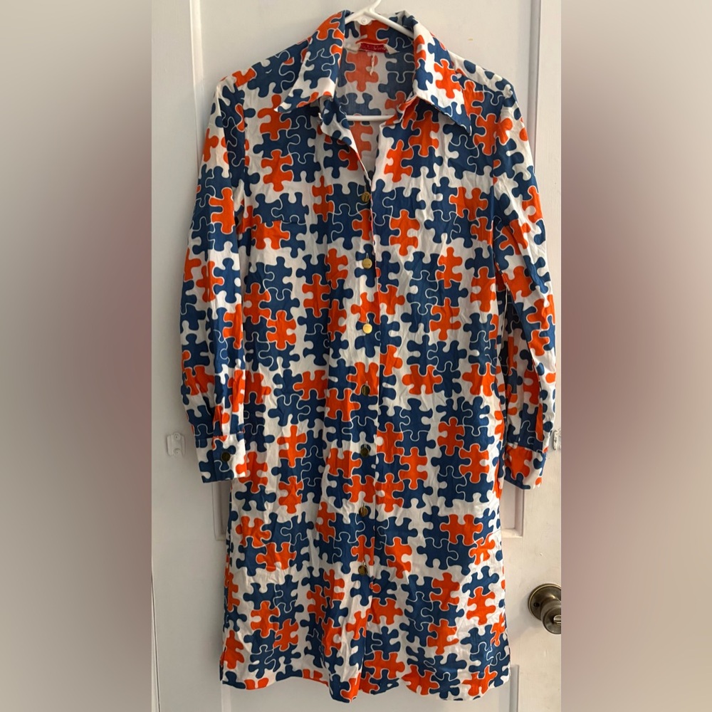 Colorful Puzzle Print Dress